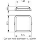 Dimension Drawing (without table) - DN065B G3 LDNR LED10/830 10.5W L150 SQ