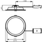 Dimension Drawing (without table) - DN065B G4 LED12/830_840_865 12W D150 RD