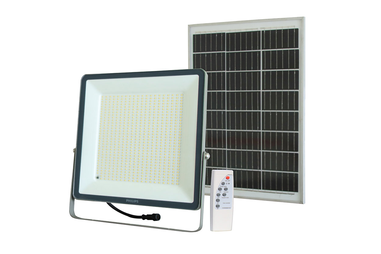 Solar flood lighting kit.