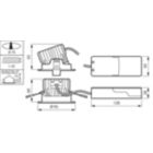 Dimension Drawing (without table) - RS151B  LED12-WB-/830 D78 PSR PI6 ALU