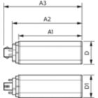 Dimension Drawing (with table) - CorePro LED PLT HF 9W 830 4P GX24q-3