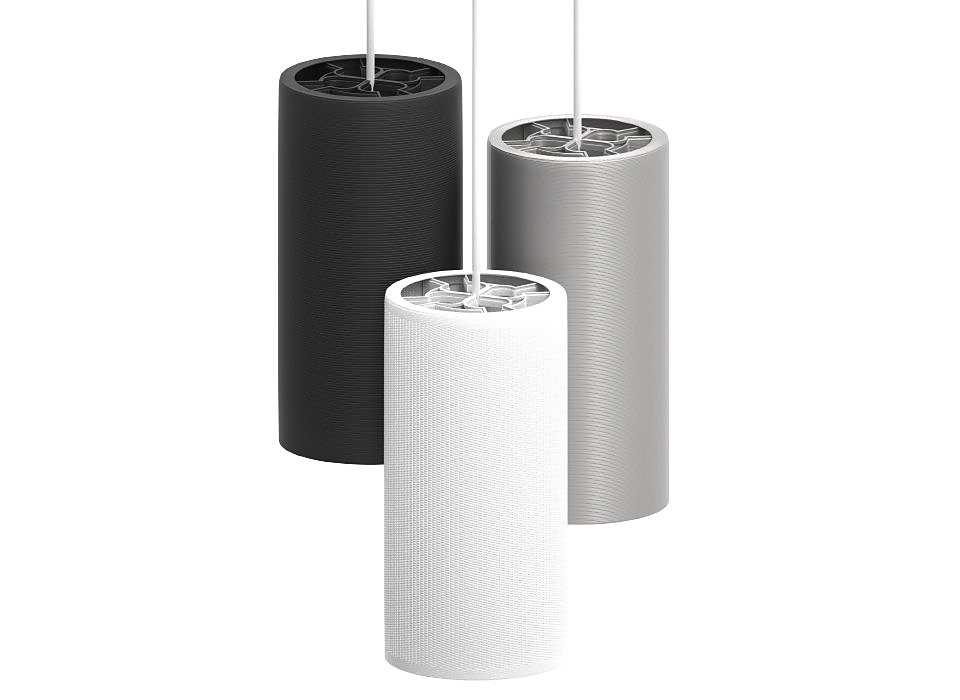 Série PD de cylindres suspendus décoratifs imprimés en 3D