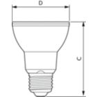 Single Contact Medium Screw PAR 2.5 inch Clear