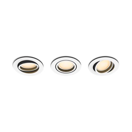 An image of product of the Hue White Ambiance Pack de 3 spots à encastrer Milliskin