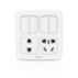 Switches & Sockets 2 Double Gang 1 Way Switch + 2 Sockets