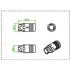 Dimension Drawing (without table) - ZXP399 endcap female connector (20 pcs)
