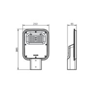 Dimension Drawing (without table) - BRP130 LED88/NW 70W 220-240V DM GM