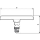 Dimension Drawing (with table) - TBulb LEDBulb 10W E27 6500K W 1CT/6 LAT