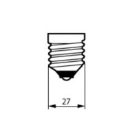 Ampoule industrielle à intensité variable LUX A55 E27/100W/230V