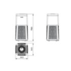 Dimension Drawing (without table) - UVCA200 EU 4xPL-L  18W/TUV HFP