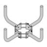 Steel Bracket, Wrap Around, Quad Spider, 7-10" Pole, Wood Pole