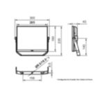 Dimension Drawing (without table) - BVP173 LED78/CW 70W WB GREY CE