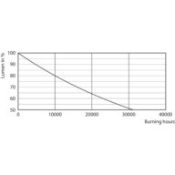 Lumen Maintenance Diagram - CorePro LEDLusterND6.5-60W P45 E27827FRG