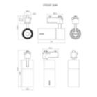 Dimension Drawing (without table) - ST033T LED17/830 20W 220-240V I WB BK GM