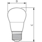 Dimension Drawing (with table) - MAS LEDlustre DT 5.5-40W E27 P48 CL