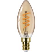 Philips (PHL) Led Filamentkaarslamp amber 15W B35 E14