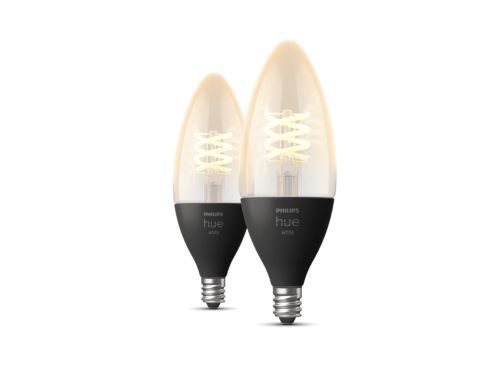 Ampoule blanche Hue à filament Ampoule flamme intelligente E12 (paquet de 2)