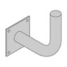 Steel Bracket, Right Angle, Single, 12"L x 13"H, Wall Mount