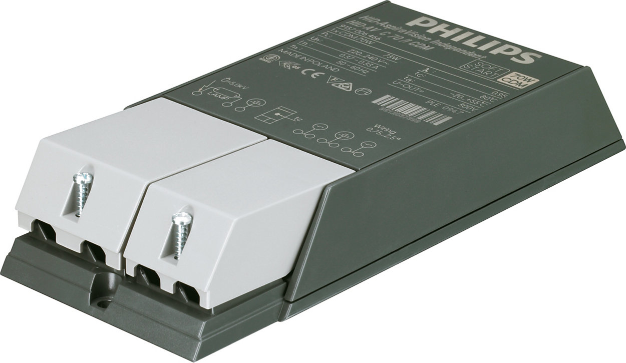 AspiraVision Compact (35, 50 a 70 W) pre výbojky CDM – inteligentný elektronický predradník