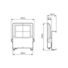 Dimension Drawing (without table) - BGP286 LED280/740 DM12 ALU D9 SRG C1KC5