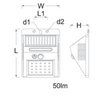 Dimension Drawing (without table) - BWS010 LED50/765