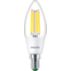 Изключителна ефективност Прозрачна лампа тип „свещ“ с нажежаема жичка 40 W B35 E14