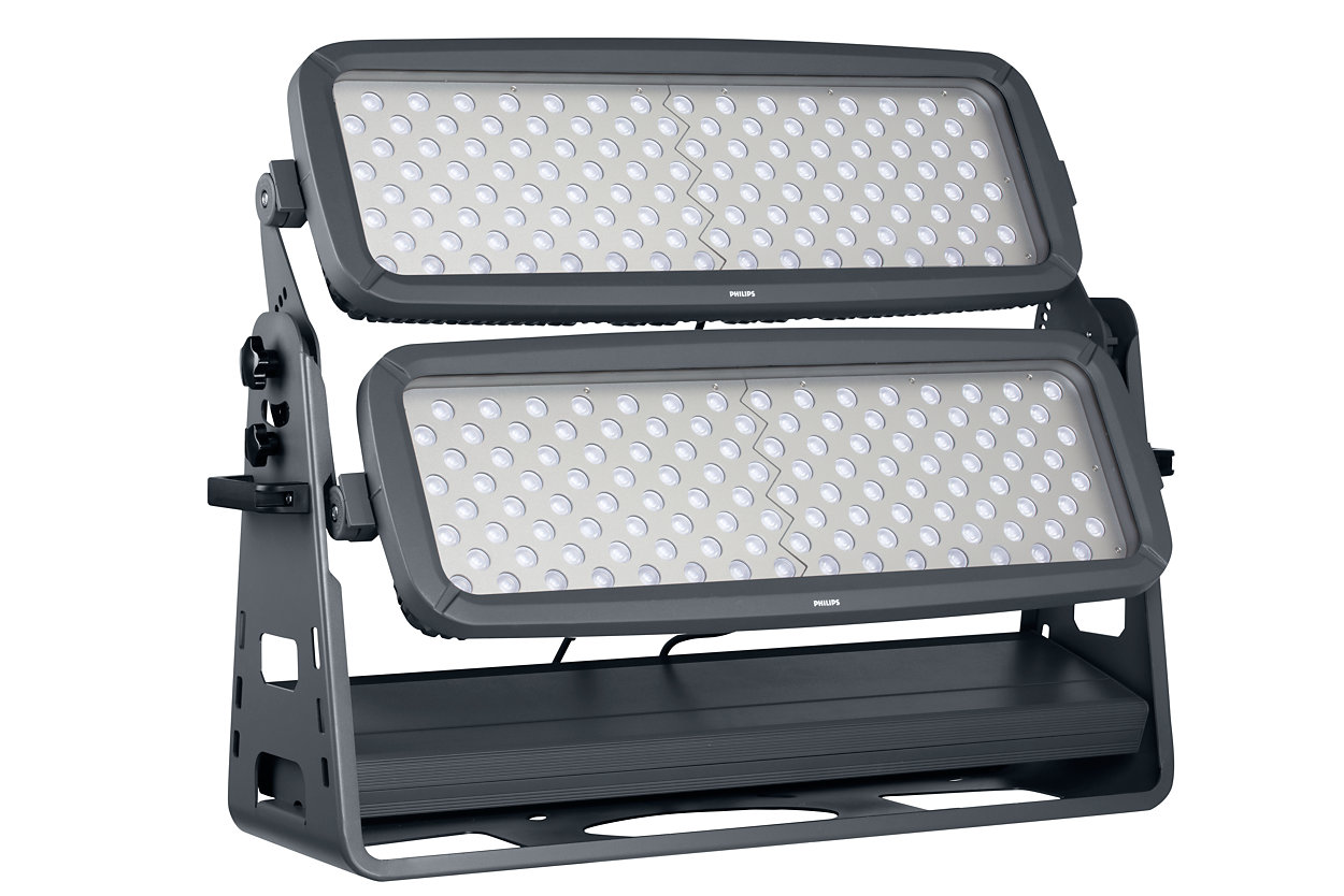 Reach New HeightsA high lumen output and long-throw giant LED floodlight for fixed and dynamic architectural and facade lighting applications.