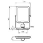 Dimension Drawing (without table) - BVP164 LED55/830 PSU 50W SWB MDU CE