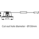 Dimension Drawing (without table) - DN070B LED12/840 12W 220-240V D150 RD EU