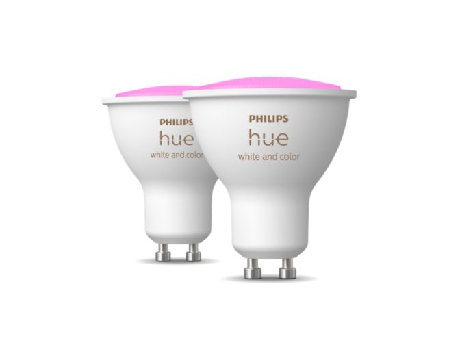 An image of product of the Hue White and Color Ambiance 2-pack GU10