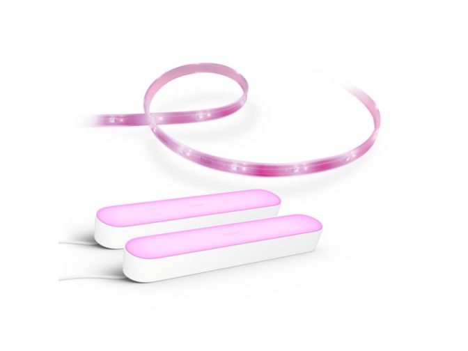 Close up of front of Bundle: 2x Play light bars + Lightstrip (80")