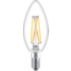 DEL Ampoule flamme transparente à filament B11 E12 x3, 25 W