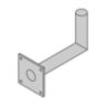 Steel Bracket, Right Angle Heavy, Single, 14"L x 8"H, Wall Mount