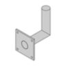 Steel Bracket, Right Angle Heavy, Single, 8.5"L x 8"H, Wall Mount