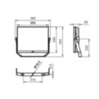 Dimension Drawing (without table) - BVP176 LED220/CW 200W WB GREY CE