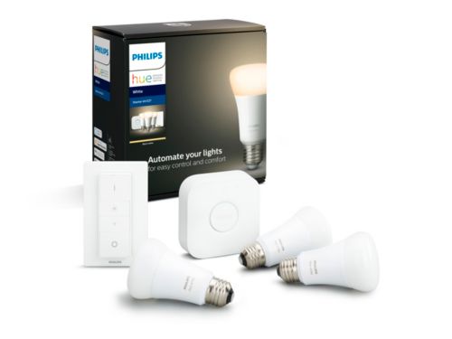 Hue White Стартовый комплект: 3 интеллектуальные лампы E27 (800) + светорегулятор