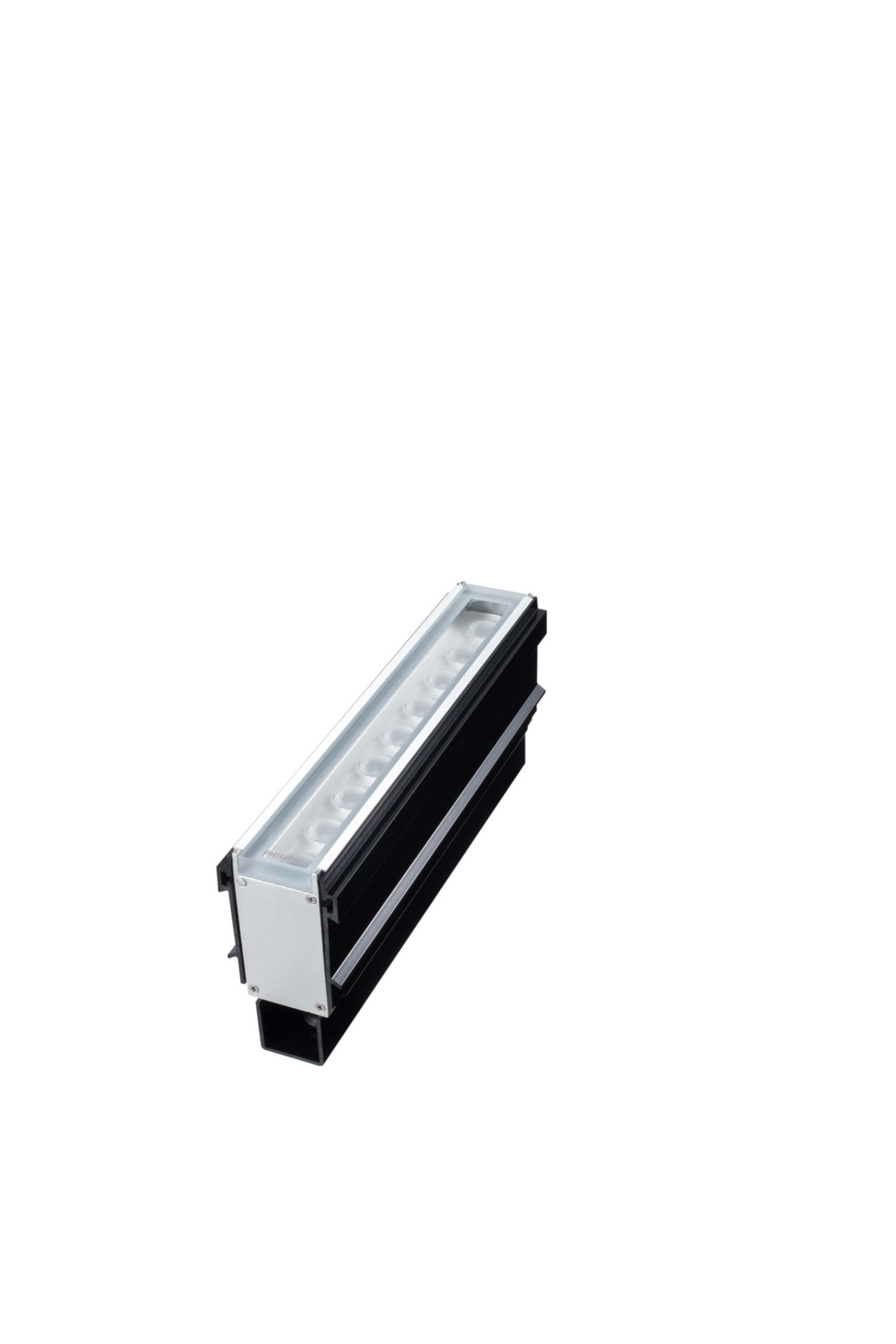 Philips UniLine in-ground wall washer. The first high-power dynamic wall washer with recessed installation in our Uni portfolio.