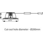 Dimension Drawing (without table) - DN070B LED24/840 24W 220-240V D200 RD EU