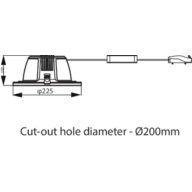 Dimension Drawing (without table) - DN070B LED24/840 24W 220-240V D200 RD EU