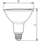  Single Contact Medium Screw PAR 4.75 inch/121mm Clear