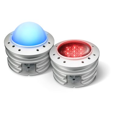 ArchiPoint iColor Powercore LED with clear flat lens, translucent dome lens and conduit mounting base