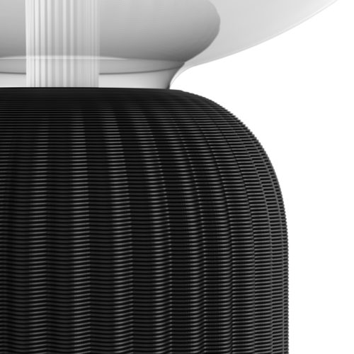 Lightguide Ellipse + Dome bordlampe (sort)