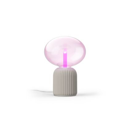 German:An image of product of the Set: Lightguide Ellipse + 3D gedruckte Tischleuchte beige