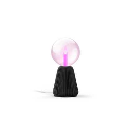 Nahaufnahme der Vorderseite von Set: Lightguide Giant Globe E27 + 3D gedruckte Tischleuchte schwarz