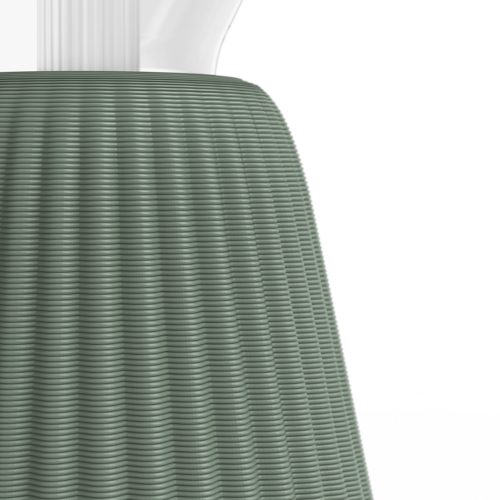 Lightguide triangulaire + lampe à poser cônique (vert sauge)