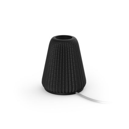 Närbild på framsidan av Konformad bordslampa för Lightguide-ljuskällor (svart)