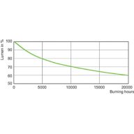 Lumen Maintenance Diagram - HPI PLUS 250W/645 BU E40 1SL/12