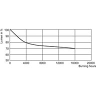 Lumen Maintenance Diagram - HPL-N 125W/542 E27  1CT/24