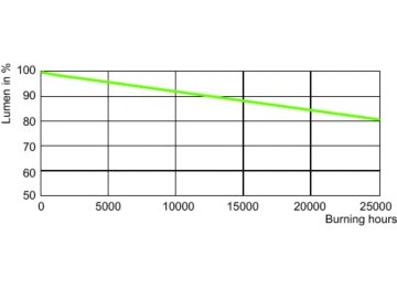 Lumen Maintenance Diagram - SON H 220W/220 E40 1SL/12