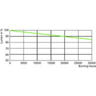Lumen Maintenance Diagram - SON 250W E E40 CO 1SL/12